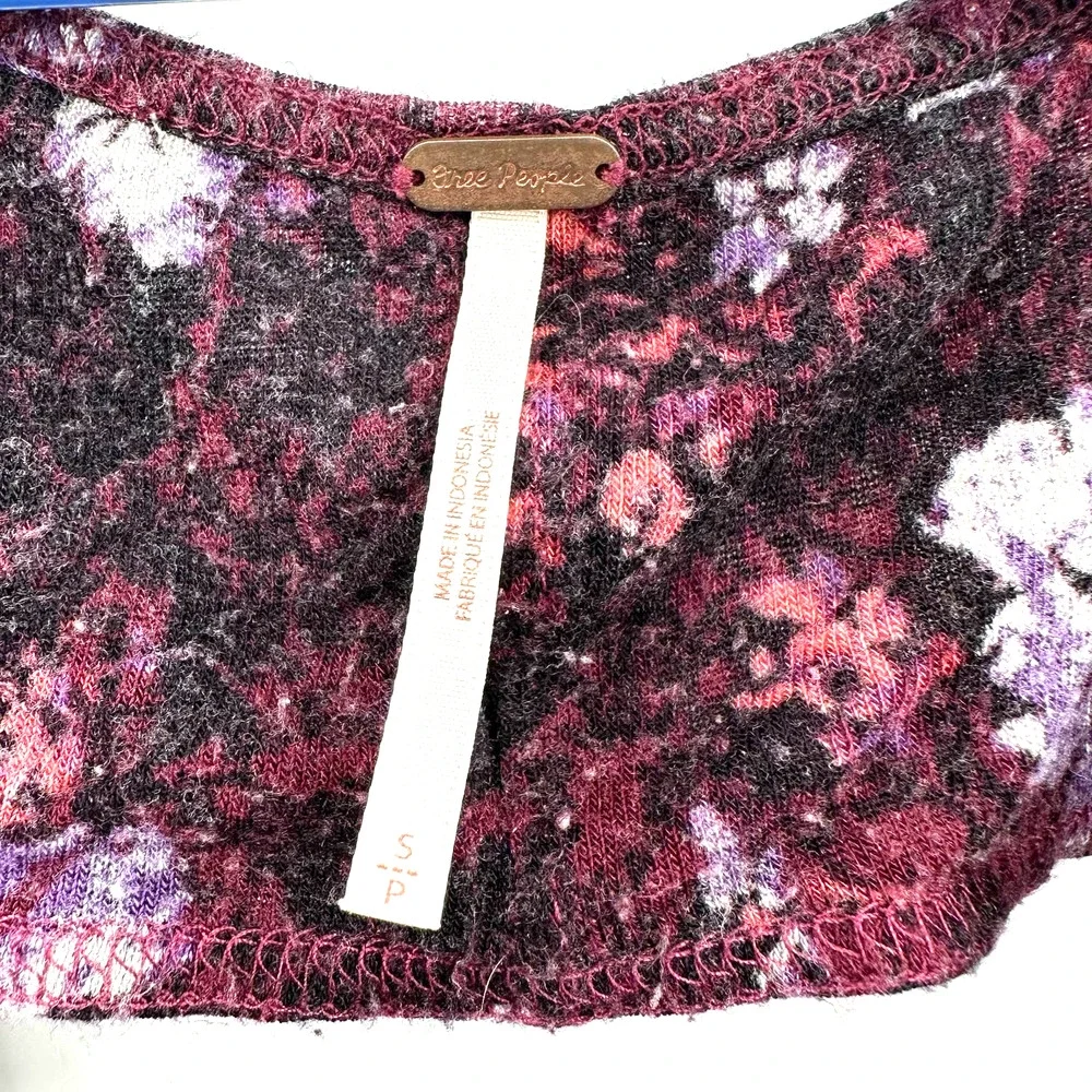 Free People size Small‎ tank top open back sleeveless top shirt blouse floral